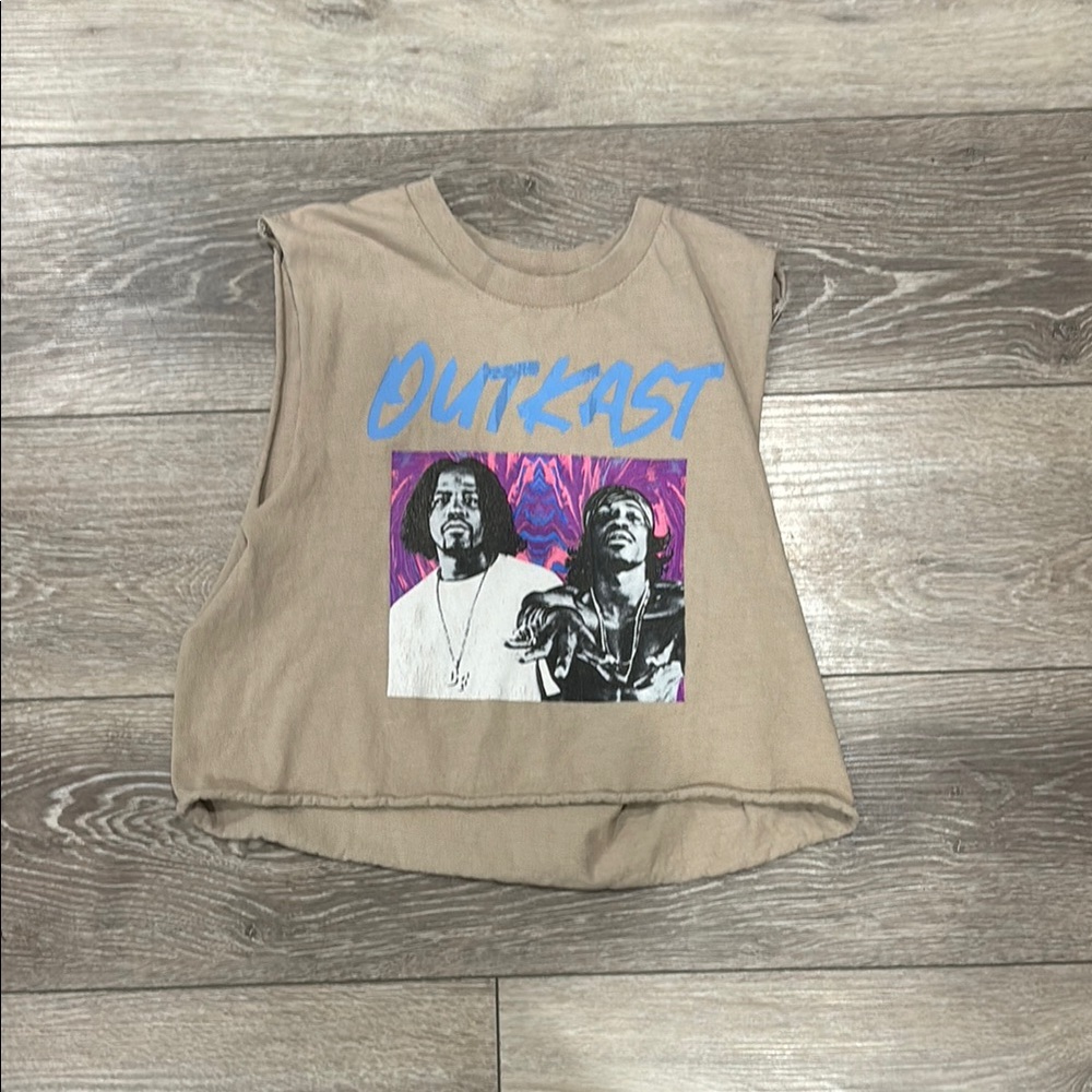 Sleeveless OutKast Slightly Cropped T Shirt